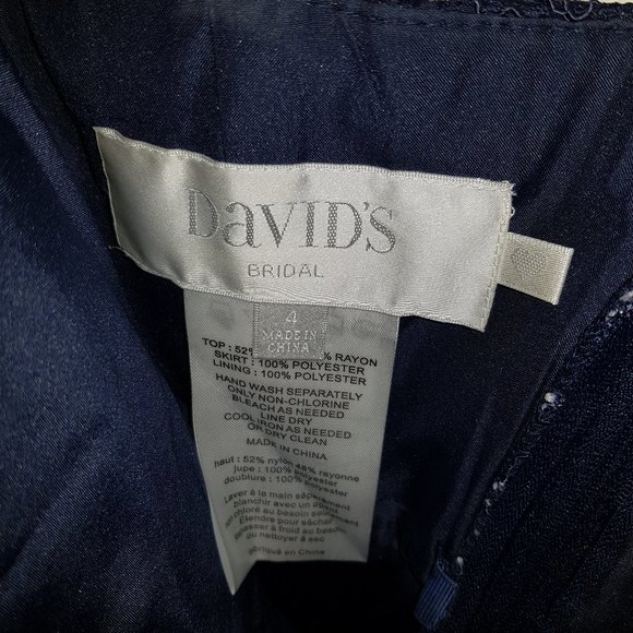 DAVID's BRIDAL // Bridesmaid Dress in Marine - Picture 3 of 6